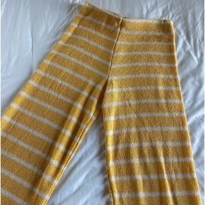 Striped Open knit pants